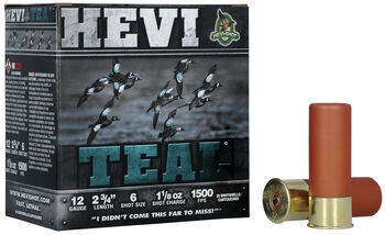 HEVI-Teal packaging and shotshells