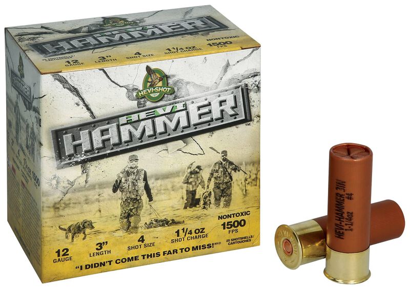 HEVI-Hammer, 12 Gauge, 4 Shot, 3 in, 1 1/4 oz, 1500 fps
