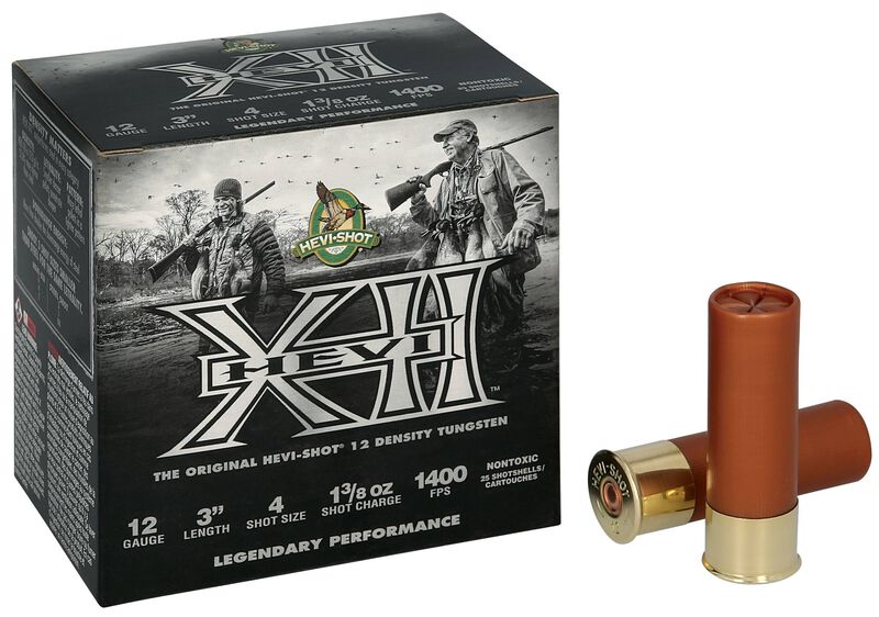 HEVI-XII, 12 Gauge, 4 Shot, 3 in, 1 3/8 oz, 1400 fps