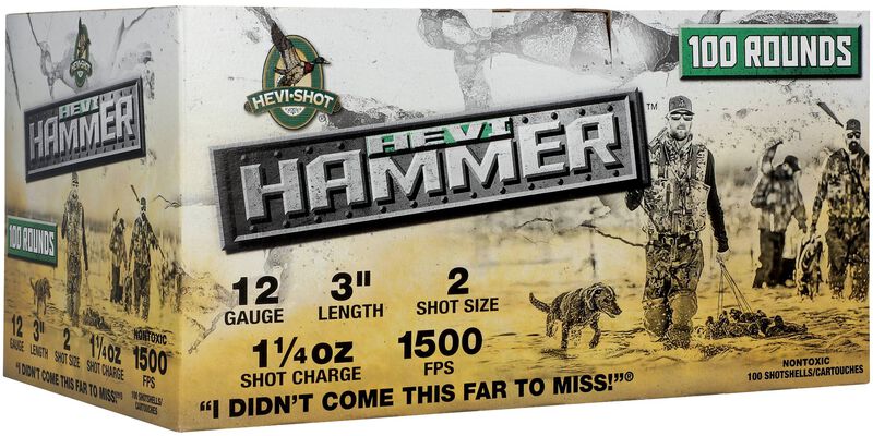 HEVI-Hammer, 12 Gauge, 2 Shot, 3 in, 1 1/4 oz, 1500 fps