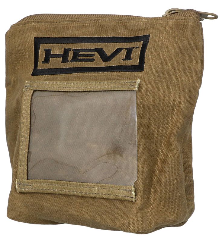 HEVI Shotgun Shell Pouch, Waxed Canvas, 9.75 in x 7.86 in x 0.88 in