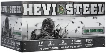 HEVI-Steel, 12 Gauge, 2 Shot, 3 in, 1 1/4 oz, 1500 fps