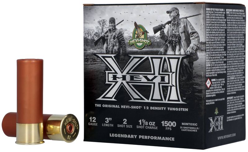 HEVI-XII, 12 Gauge, 2 Shot, 3 in, 1 1/8 oz, 1500 fps