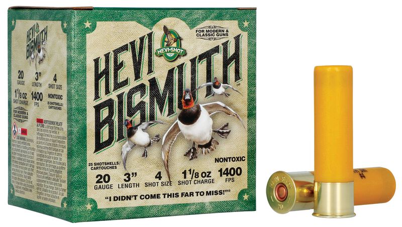 HEVI-Bismuth, 20 Gauge, 4 Shot, 3 in, 1 1/8 oz, 1400 fps