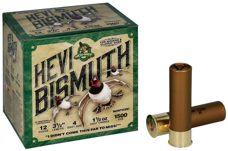 HEVI-Bismuth, 12 Gauge, 4 Shot, 3-1/2 in, 1 1/2 oz, 1500 fps