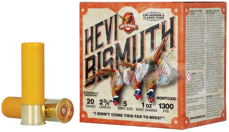 HEVI-Bismuth Upland, 20 Gauge, 5 Shot, 2-3/4 in, 1 oz, 1300 fps
