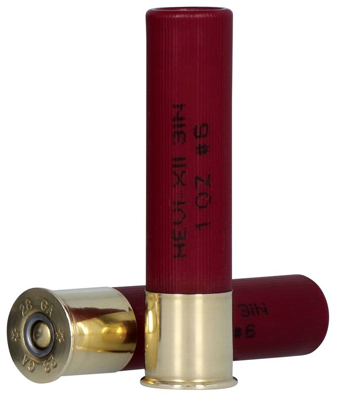 HEVI-XII, 28 Gauge, 4 Shot, 3 in, 1 oz, 1350 fps