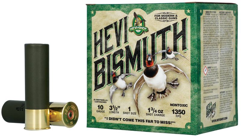 HEVI-Bismuth, 10 Gauge, 1 Shot, 3-1/2 in, 1 3/4 oz, 1350 fps