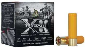 HEVI-XII, 20 Gauge, 6 Shot, 3 in, 7/8 oz, 1500 fps