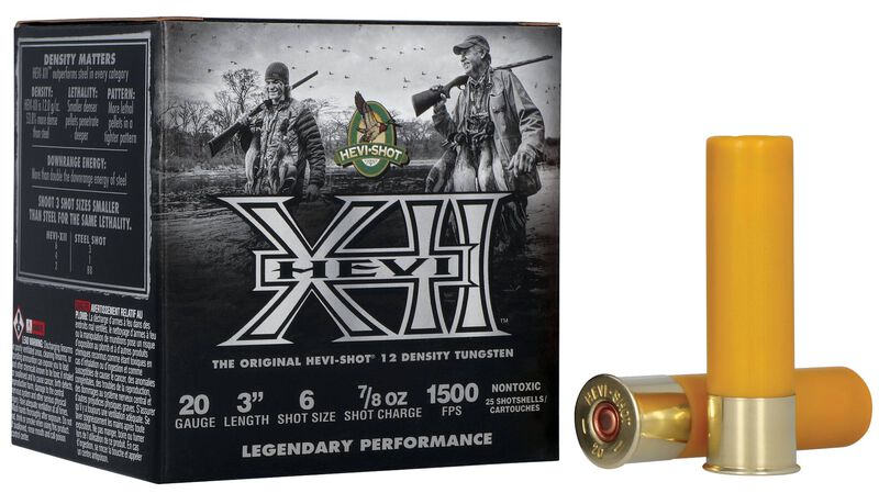 HEVI-XII, 20 Gauge, 6 Shot, 3 in, 7/8 oz, 1500 fps