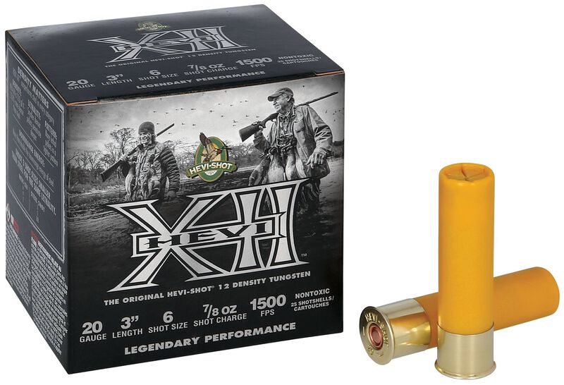 HEVI-XII, 20 Gauge, 6 Shot, 3 in, 7/8 oz, 1500 fps