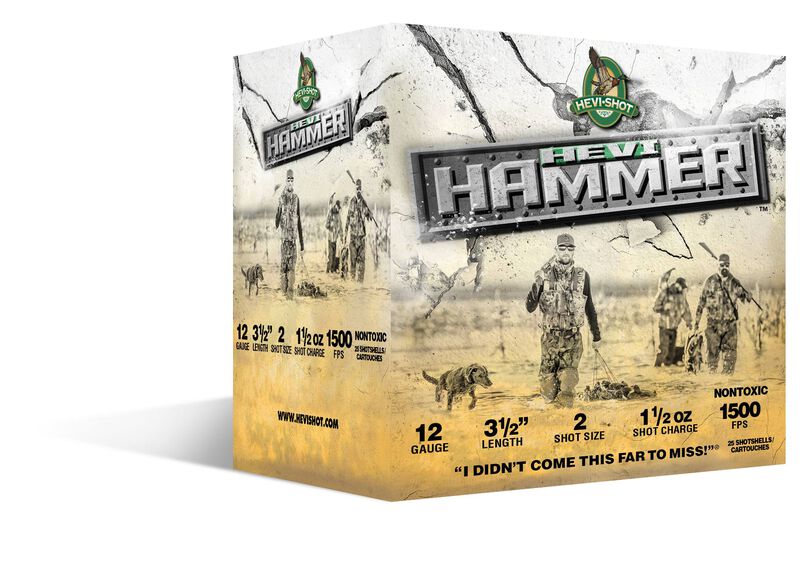 HEVI-Hammer, 12 Gauge, 2 Shot, 3-1/2 in, 1 1/2 oz, 1500 fps
