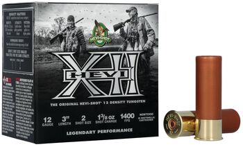 HEVI-XII, 12 Gauge, 2 Shot, 3 in, 1 3/8 oz, 1400 fps