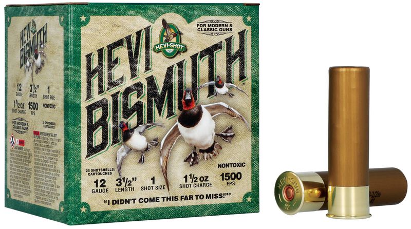 HEVI-Bismuth, 12 Gauge, 1 Shot, 3-1/2 in, 1 1/2 oz, 1500 fps