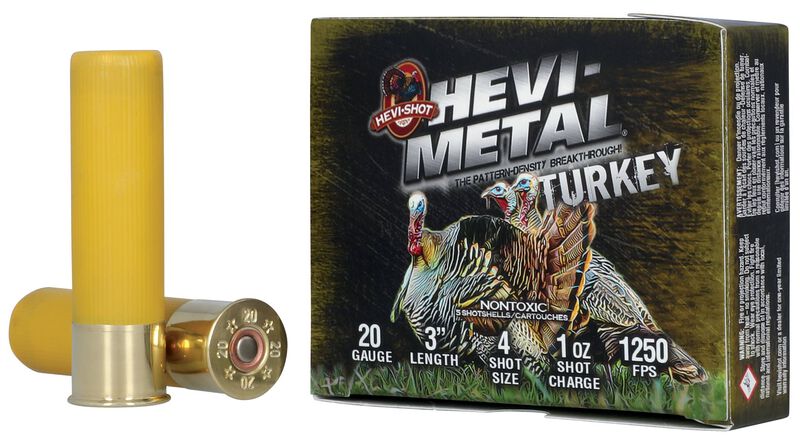 HEVI-Metal Turkey, 20 Gauge, 4 and 5 Shot, 3 in, 1 oz, 1250 fps