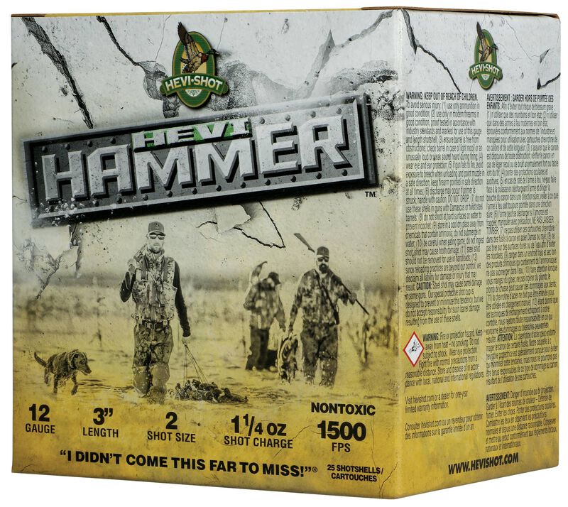 HEVI-Hammer, 12 Gauge, 2 Shot, 3 in, 1 1/4 oz, 1500 fps