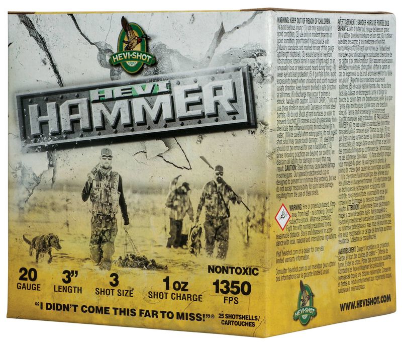 HEVI-Hammer, 20 Gauge, 3 Shot, 3 in, 1 oz, 1350 fps