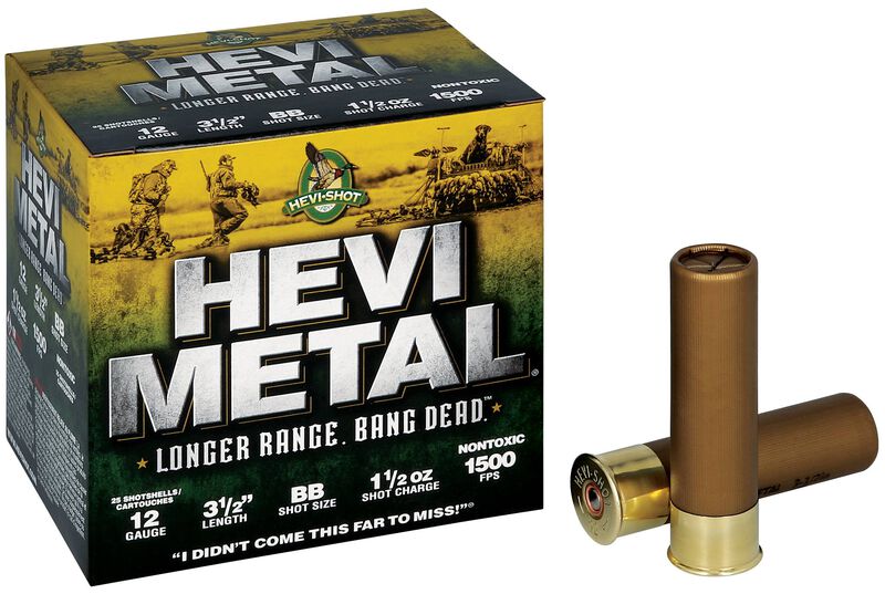 HEVI-Metal Longer Range, 12 Gauge, BB Shot, 3-1/2 in, 1 1/2 oz, 1500 fps