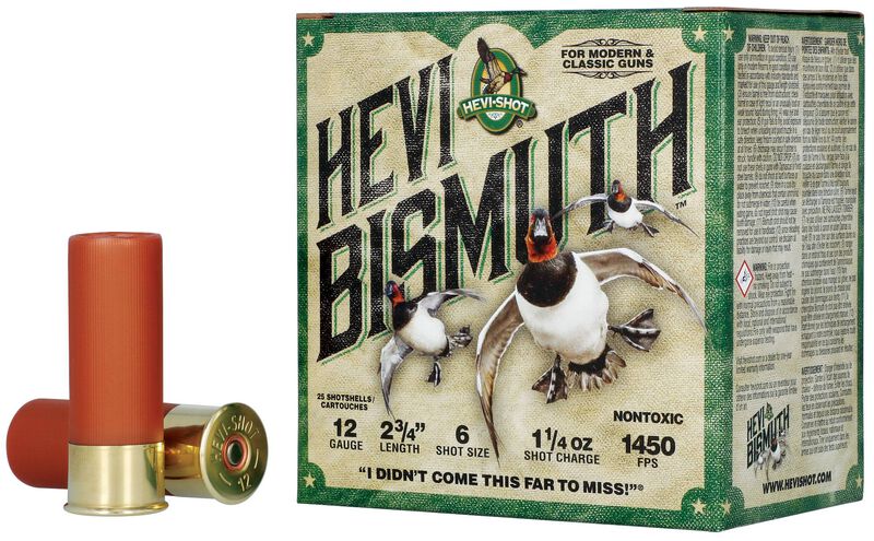 HEVI-Bismuth, 12 Gauge, 6 Shot, 2-3/4 in, 1 1/4 oz, 1450 fps