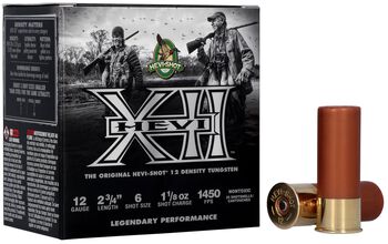 HEVI-XII, 12 Gauge, 6 Shot, 2-3/4 in, 1 1/8 oz, 1450 fps