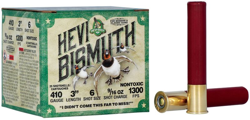 HEVI-Bismuth, 410 Bore, 6 Shot, 3 in, 9/16 oz, 1300 fps