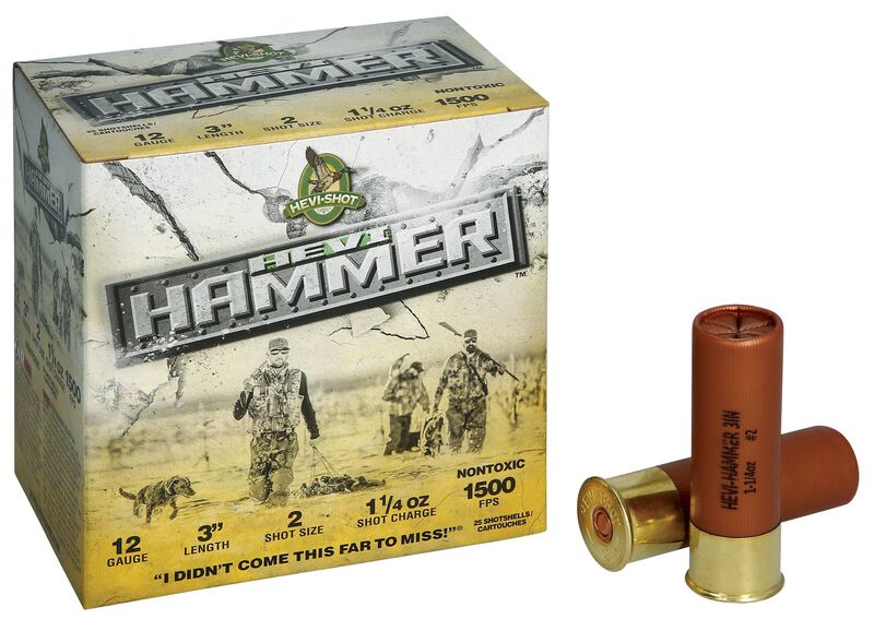 HEVI-Hammer, 12 Gauge, 2 Shot, 3 in, 1 1/4 oz, 1500 fps