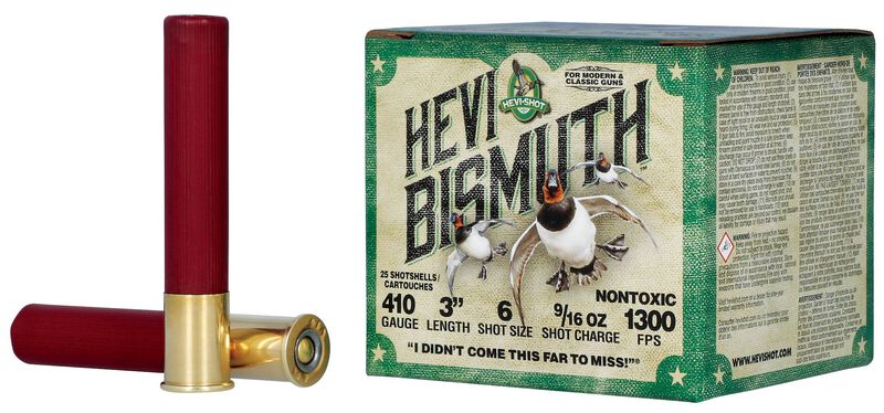 HEVI-Bismuth, 410 Bore, 6 Shot, 3 in, 9/16 oz, 1300 fps