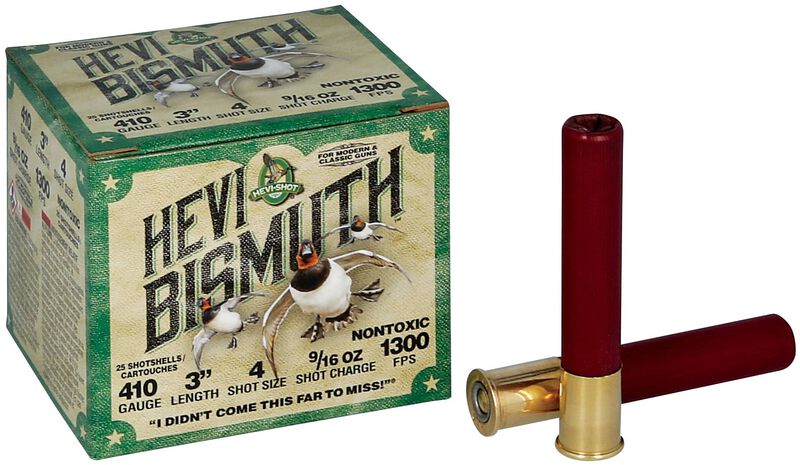 HEVI-Bismuth, 410 Bore, 4 Shot, 3 in, 9/16 oz, 1300 fps
