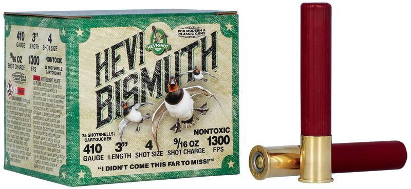 HEVI-Bismuth, 410 Bore, 4 Shot, 3 in, 9/16 oz, 1300 fps