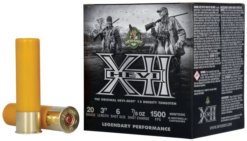 HEVI-XII, 20 Gauge, 6 Shot, 3 in, 7/8 oz, 1500 fps