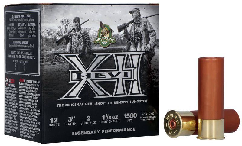 HEVI-XII, 12 Gauge, 2 Shot, 3 in, 1 1/8 oz, 1500 fps
