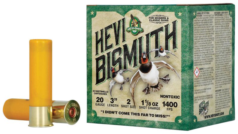 HEVI-Bismuth, 20 Gauge, 2 Shot, 3 in, 1 1/8 oz, 1400 fps