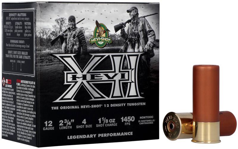 HEVI-XII, 12 Gauge, 4 Shot, 2-3/4 in, 1 1/8 oz, 1450 fps