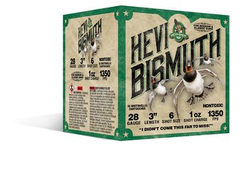 HEVI-Bismuth, 28 Gauge, 6 Shot, 3 in, 1 oz, 1350 fps