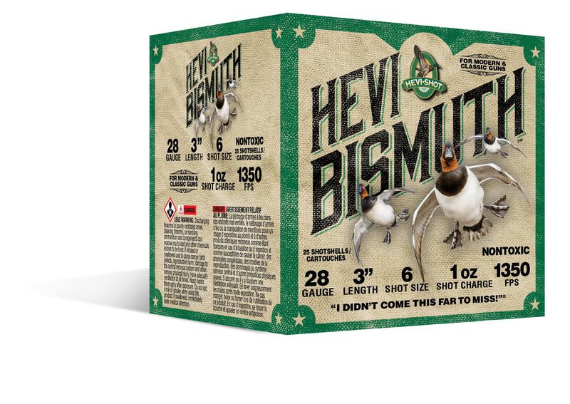 HEVI-Bismuth, 28 Gauge, 6 Shot, 3 in, 1 oz, 1350 fps