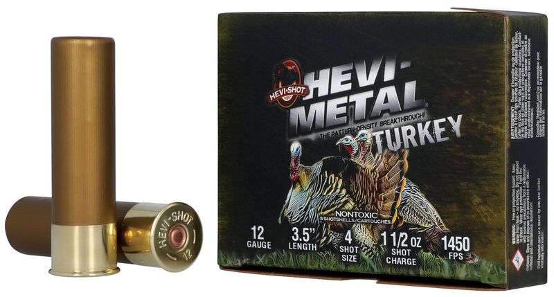 HEVI-Metal Turkey, 12 Gauge, 4 and 5 Shot, 3-1/2 in, 1 1/2 oz, 1450 fps