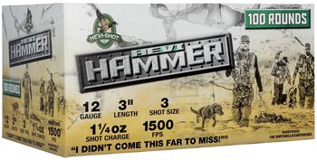 HEVI-Hammer, 12 Gauge, 3 Shot, 3 in, 1 1/4 oz, 1500 fps