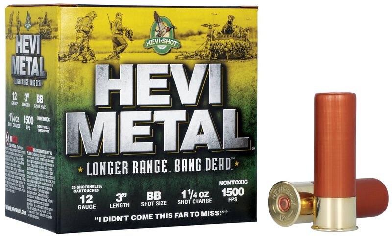 HEVI-Metal Longer Range, 12 Gauge, BB Shot, 3 in, 1 1/4 oz, 1500 fps