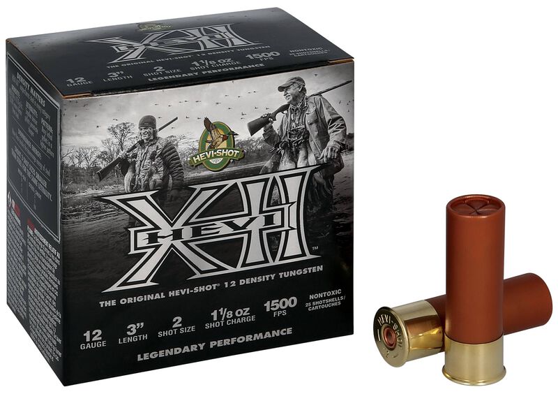 HEVI-XII, 12 Gauge, 2 Shot, 3 in, 1 1/8 oz, 1500 fps