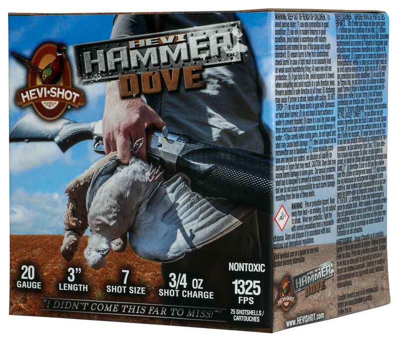 HEVI-Hammer Dove, 20 Gauge, 7 Shot, 3 in, 3/4 oz, 1325 fps