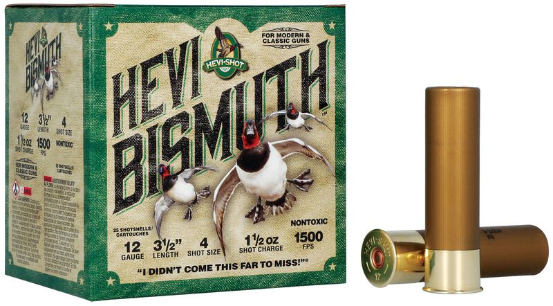HEVI-Bismuth, 12 Gauge, 4 Shot, 3-1/2 in, 1 1/2 oz, 1500 fps