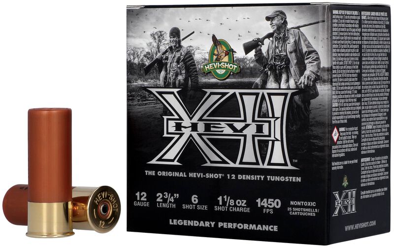 HEVI-XII, 12 Gauge, 6 Shot, 2-3/4 in, 1 1/8 oz, 1450 fps