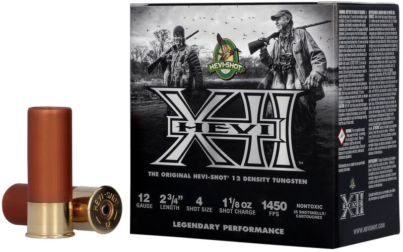 HEVI-XII, 12 Gauge, 4 Shot, 2-3/4 in, 1 1/8 oz, 1450 fps