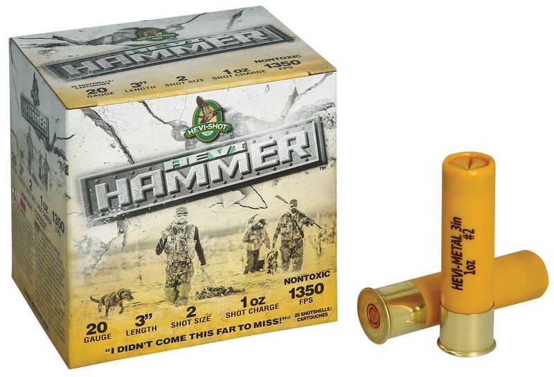 HEVI-Hammer, 20 Gauge, 2 Shot, 3 in, 1 oz, 1350 fps