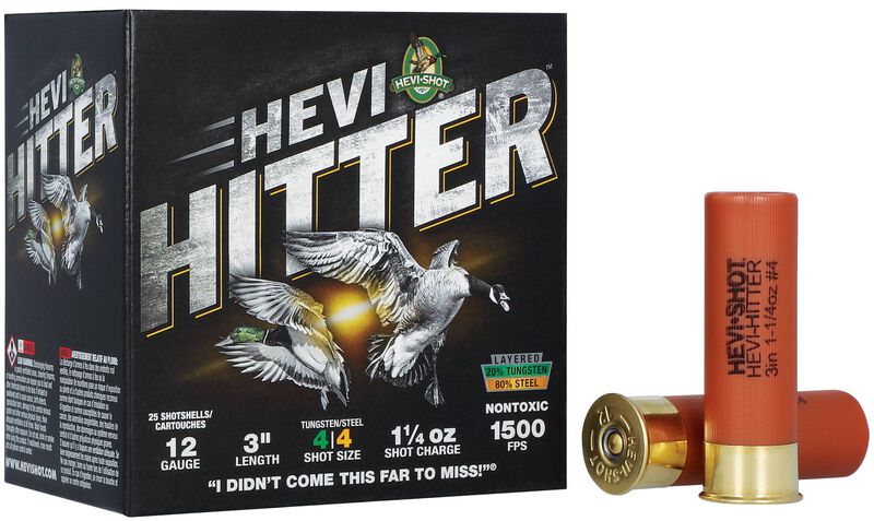 HEVI-Hitter, 12 Gauge, 4 Shot, 3 in, 1 1/4 oz, 1500 fps