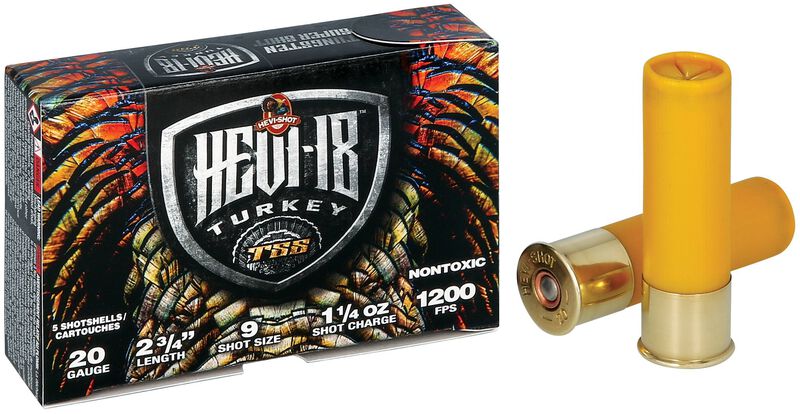 HEVI-18, 20 Gauge, 9 Shot, 2-3/4 in, 1 1/4 oz, 1200 fps