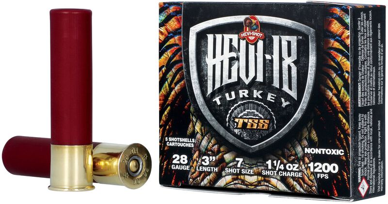 HEVI-18, 28 Gauge, 7 Shot, 3 in, 1 1/4 oz, 1200 fps