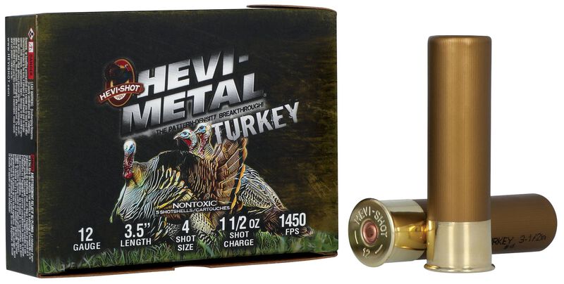 HEVI-Metal Turkey, 12 Gauge, 4 and 5 Shot, 3-1/2 in, 1 1/2 oz, 1450 fps
