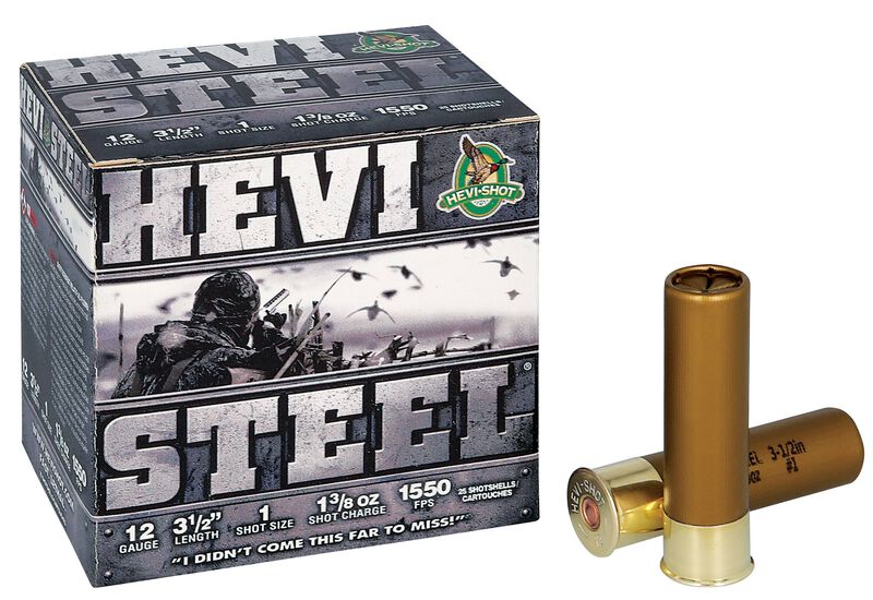 HEVI-Steel, 12 Gauge, 1 Shot, 3-1/2 in, 1 3/8 oz, 1550 fps