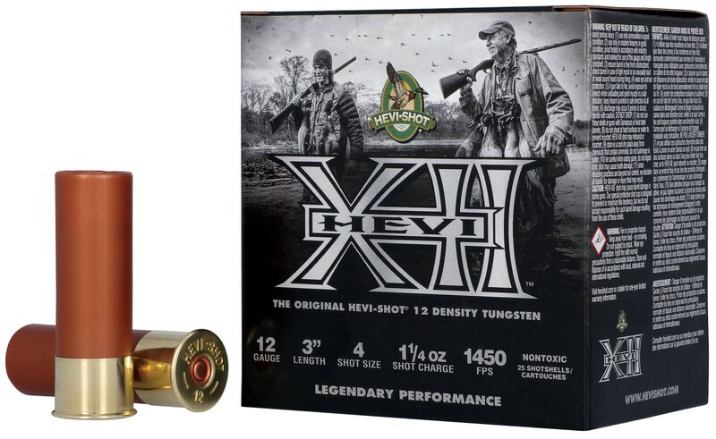HEVI-XII, 12 Gauge, 4 Shot, 3 in, 1 1/4 oz, 1450 fps